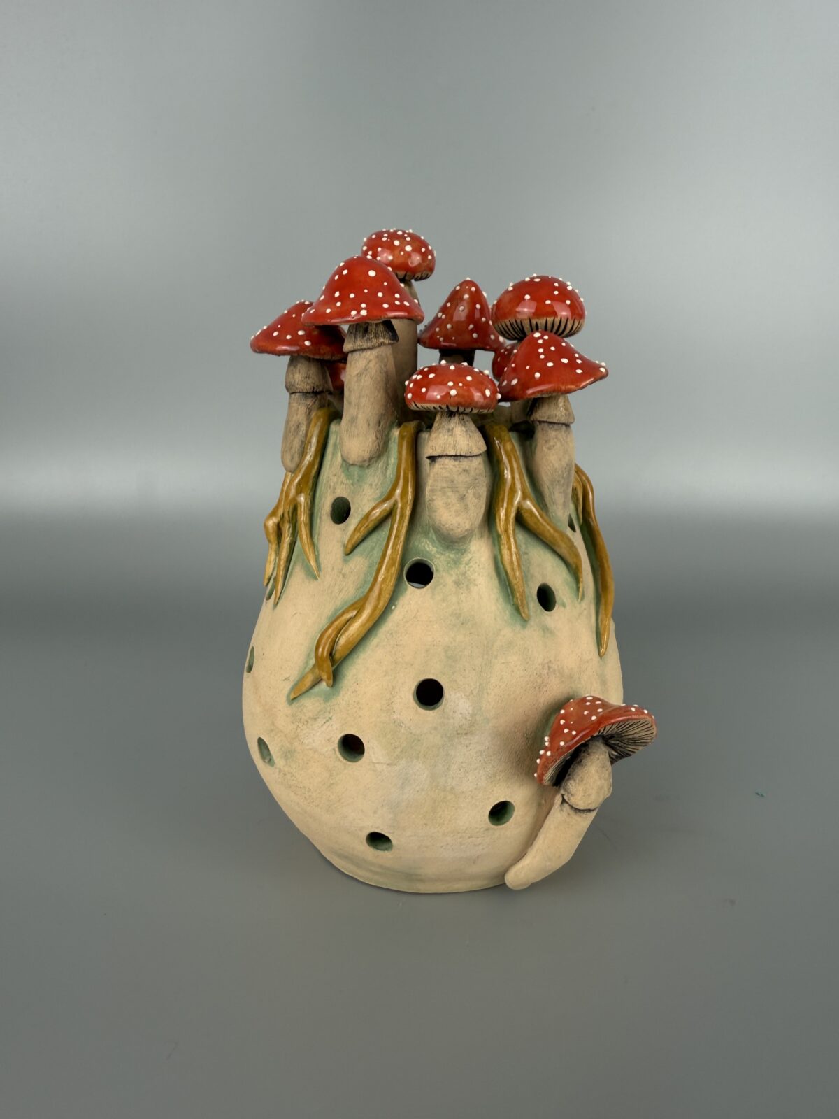 Świecznik z muchomorami Świecznik z muchomorami