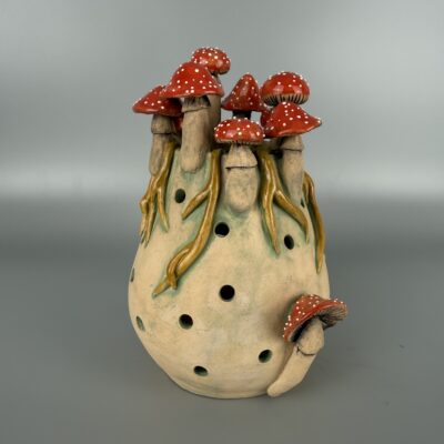 Świecznik z muchomorami Świecznik z muchomorami
